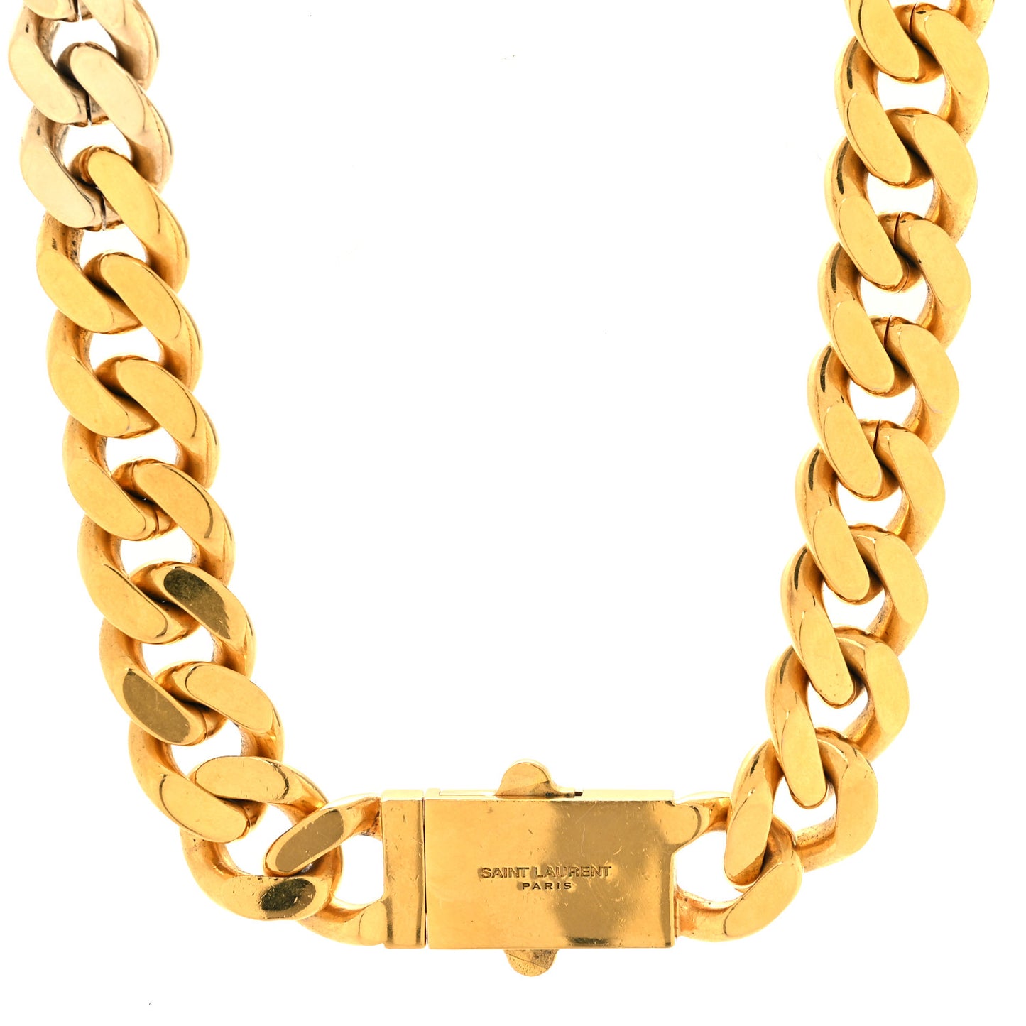 Metal Curb Chain Necklace Gold