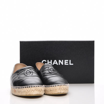 Chanel Lambskin CC Espadrilles 42 Black 12 of 13