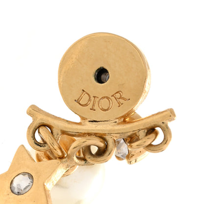 Christian Dior Pearl Crystal Dio(r)evolution Earrings Aged Gold 4 of 5