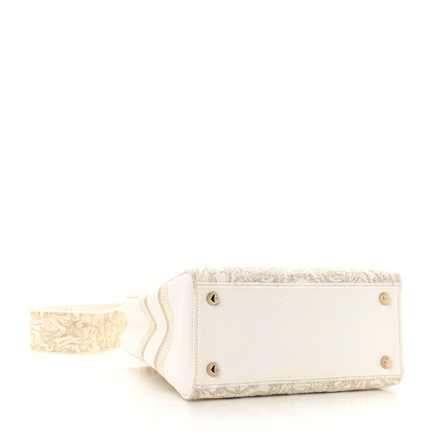 Christian Dior Canvas Around The World Stella Embroidered Medium Lady D-Lite White Gold 4 of 8
