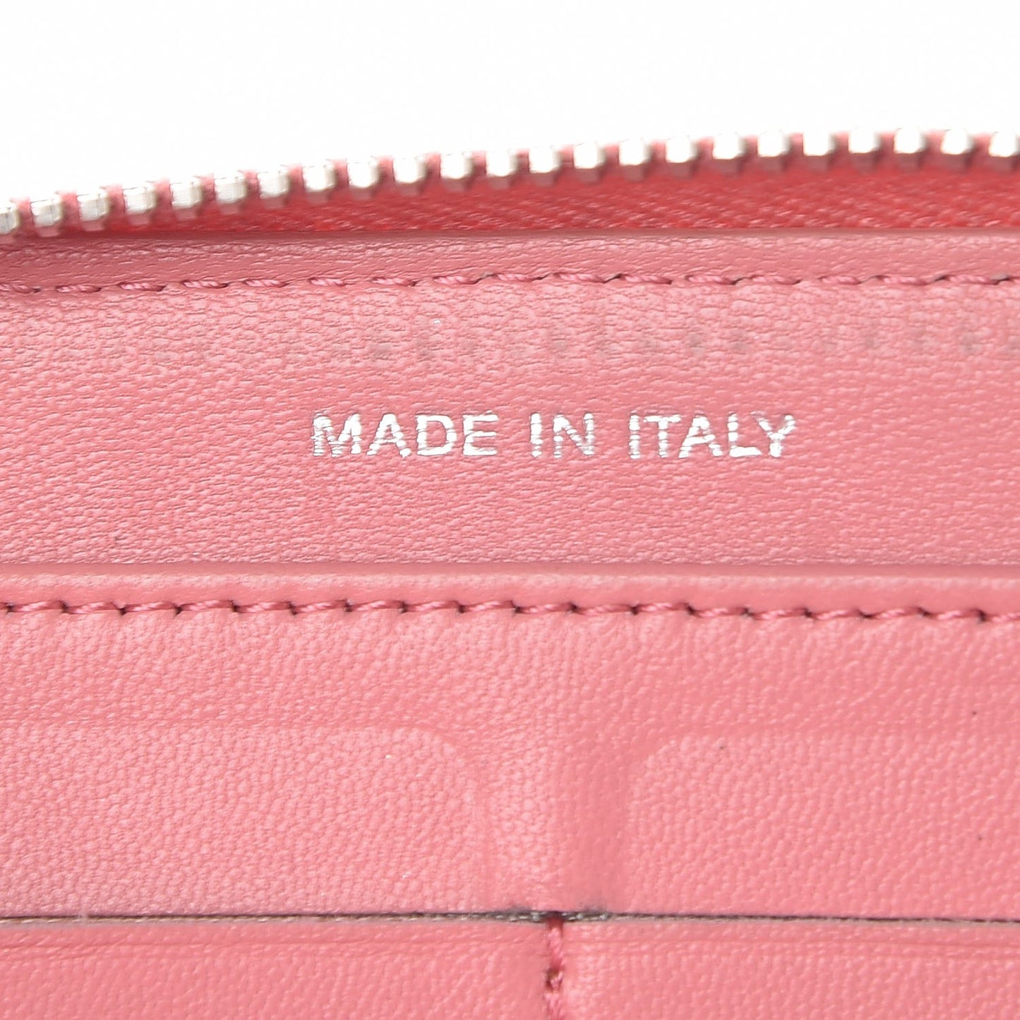 Lambskin Quilted Large Gusset Zip Around Wallet Pink