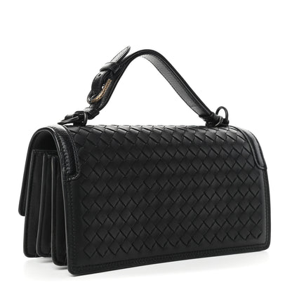 Bottega Veneta Nappa Intrecciato Top Handle Bag Black 3 of 9