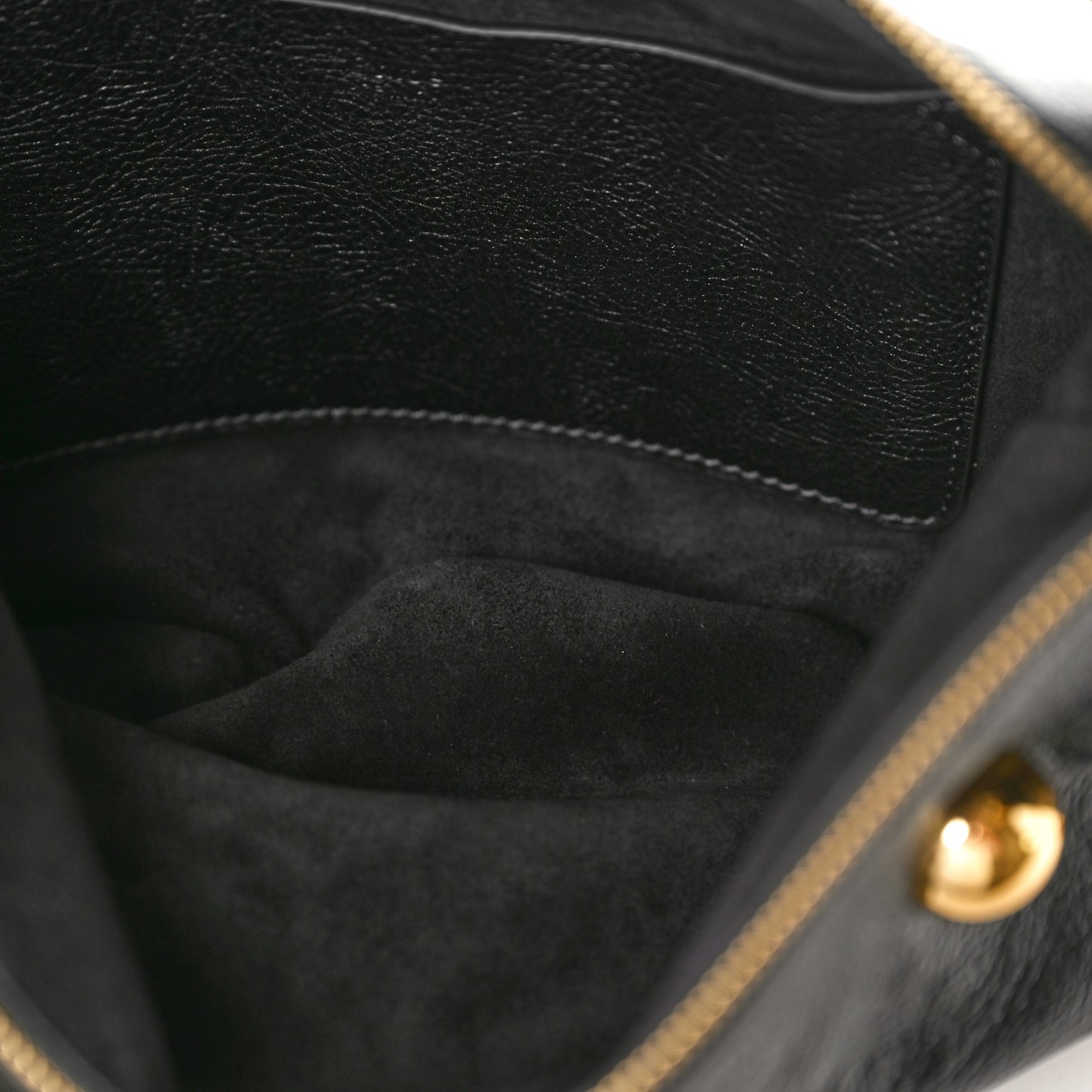 Calfskin Studded Small Bracelet Hobo Bag Black