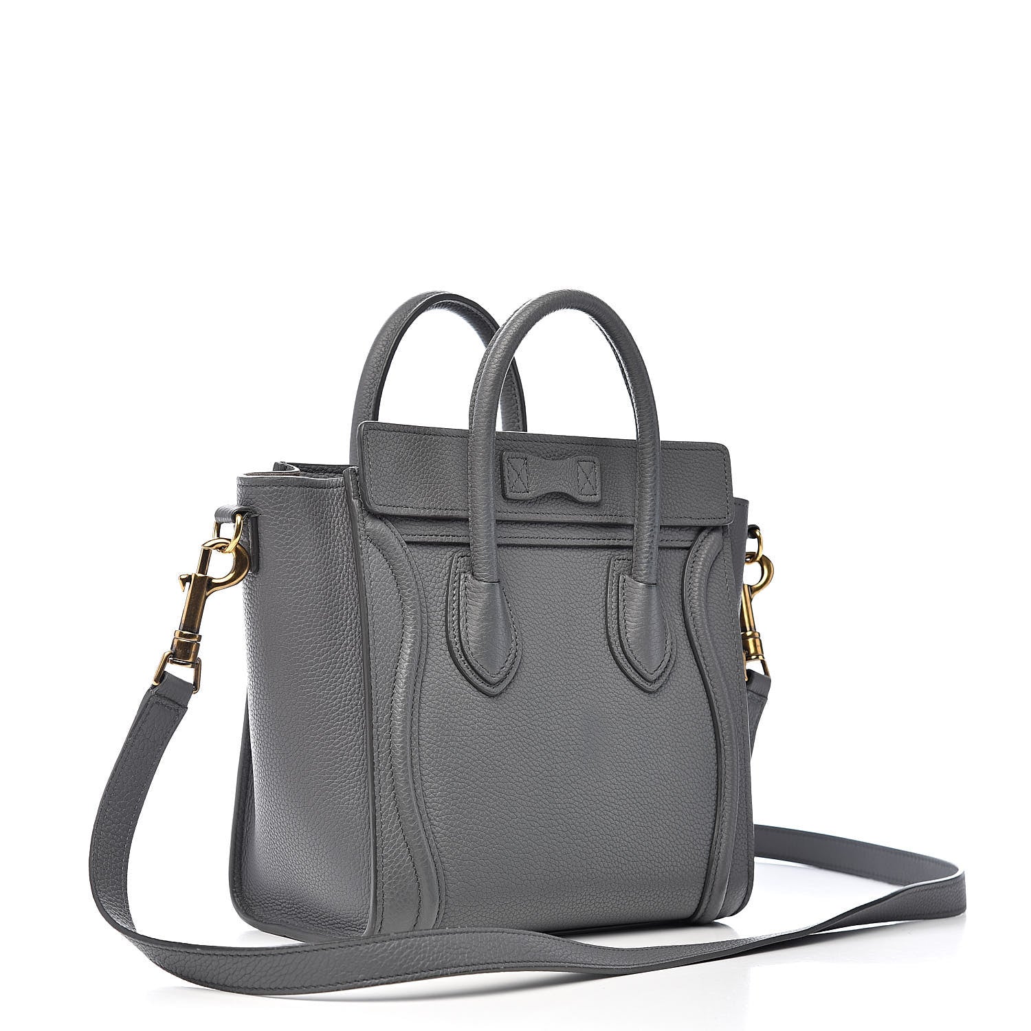 Celine Baby Drummed Calfskin Nano Luggage Kohl 3 of 12