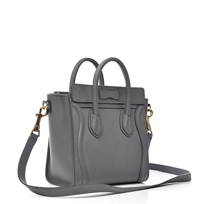Celine Baby Drummed Calfskin Nano Luggage Kohl 3 of 12
