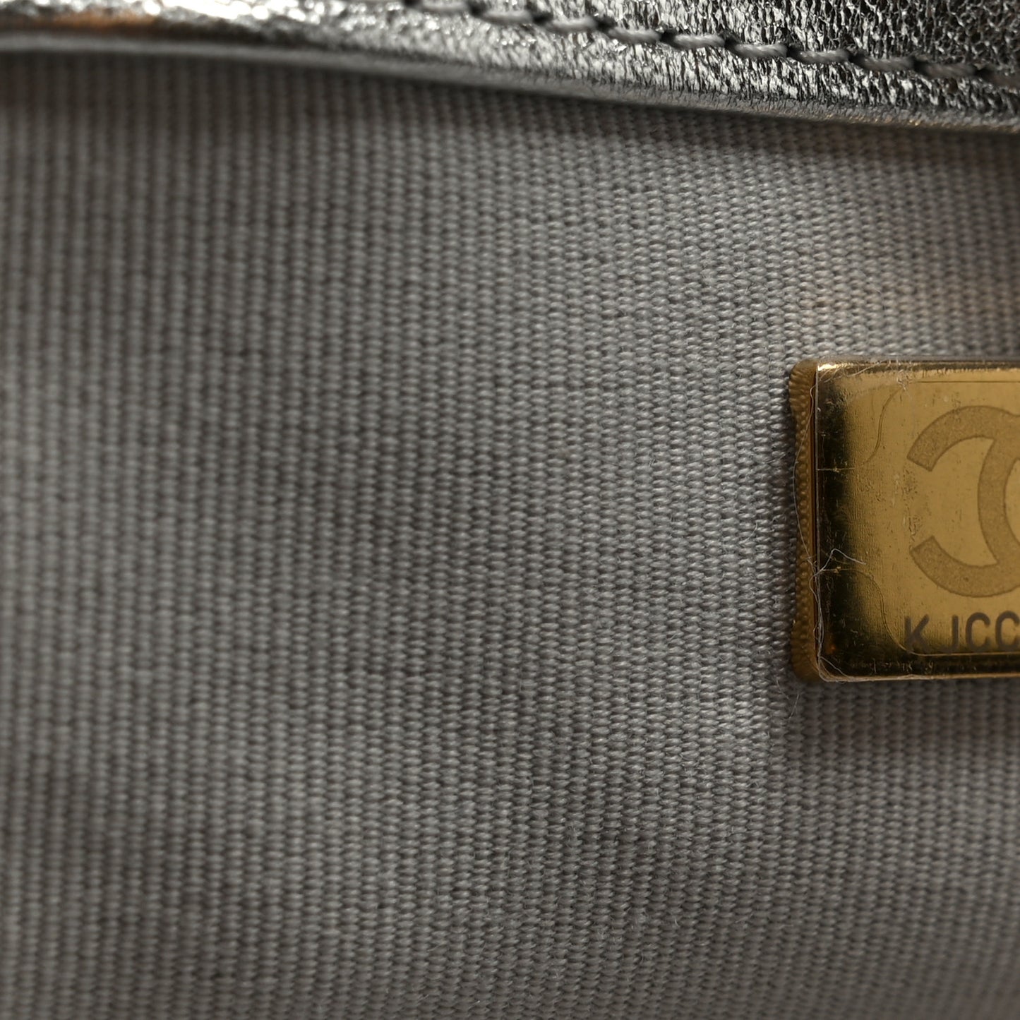 Metallic Calfskin Crochet Medium Chanel 19 Flap Silver