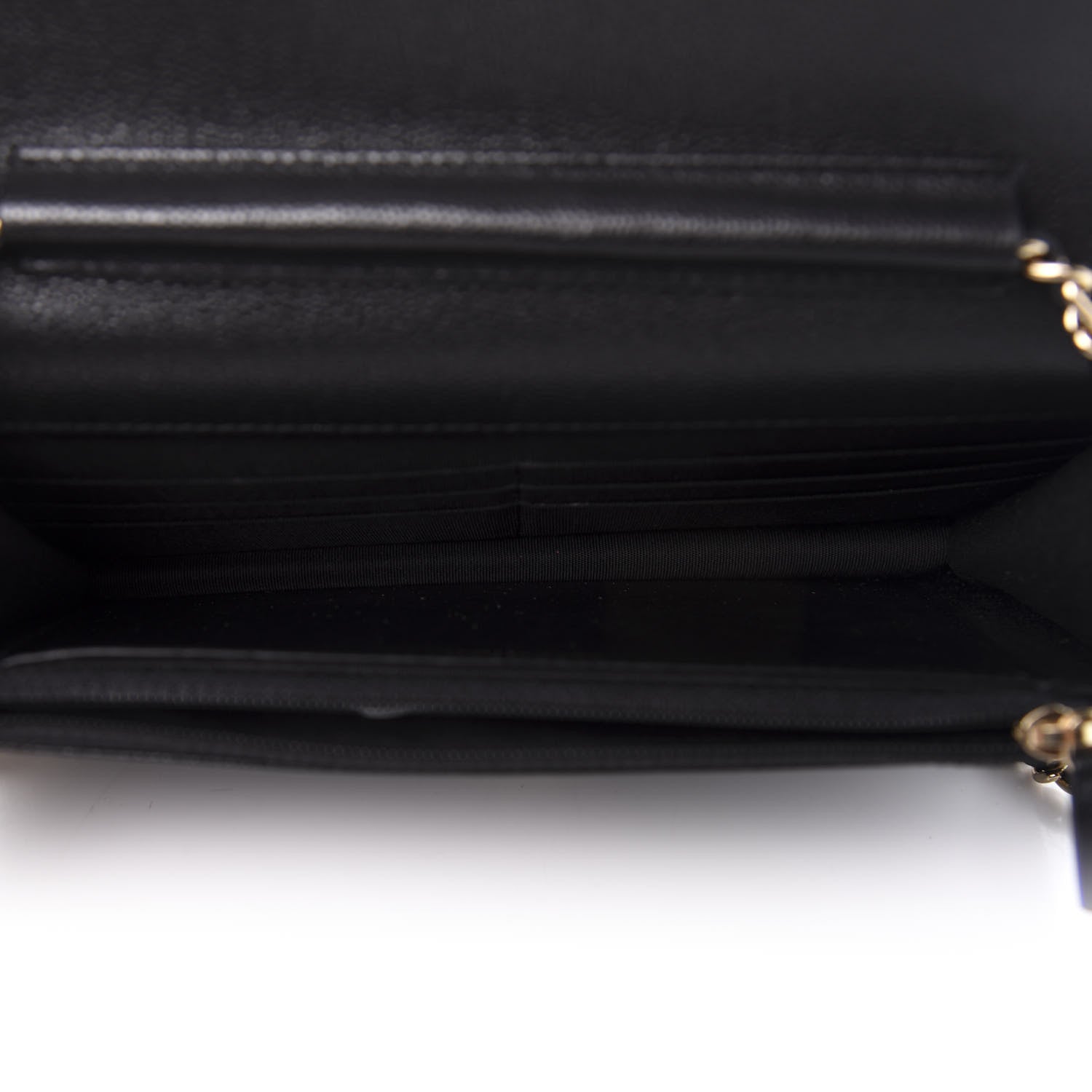 Chanel Caviar Quilted French New Wave Chain CC Wallet On Chain WOC Black 5 of 11