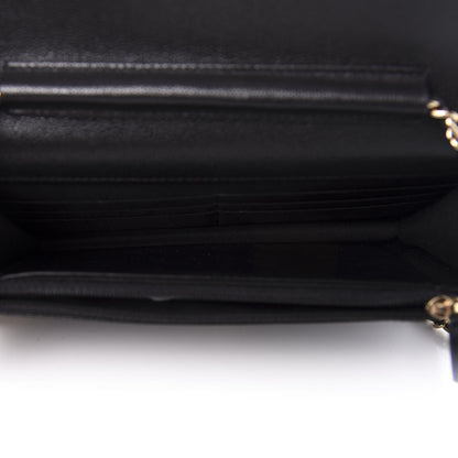 Chanel Caviar Quilted French New Wave Chain CC Wallet On Chain WOC Black 5 of 11