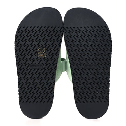 Hermes Epsom Womens Chypre Sandals 36.5 Vert Jade 5 of 8