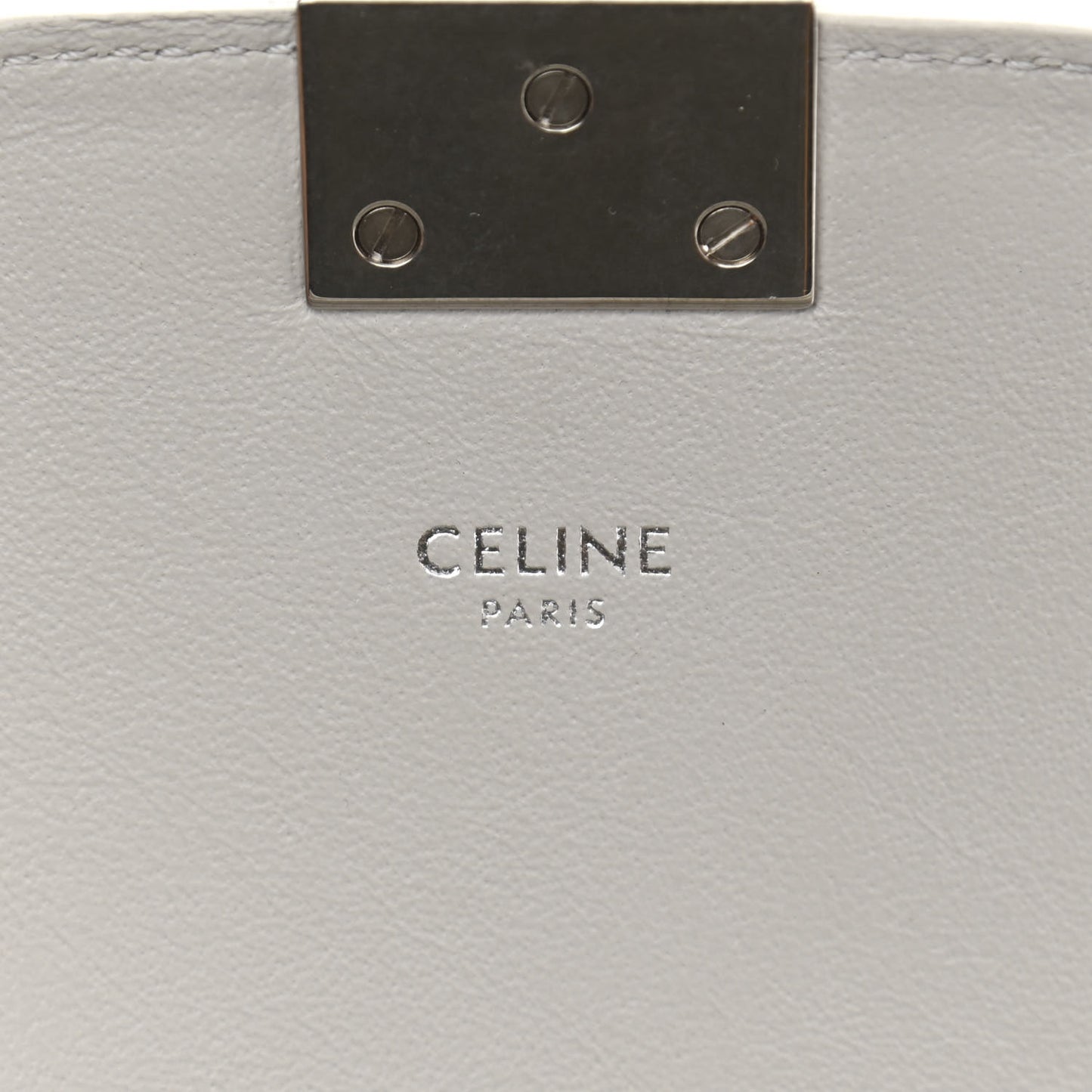 Shiny Calfskin Medium C Bag Pale Grey