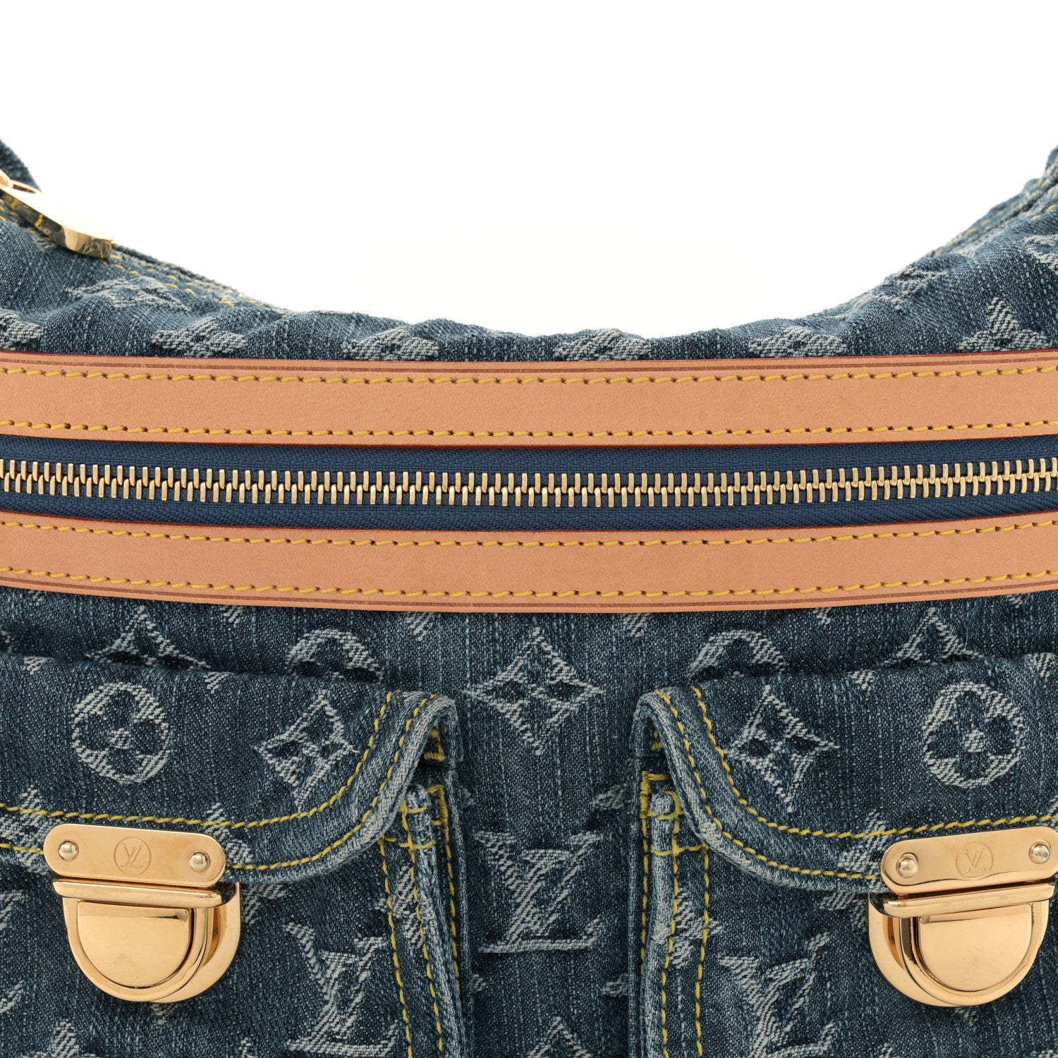 Louis Vuitton Monogram Denim Baggy PM Blue 8 of 12