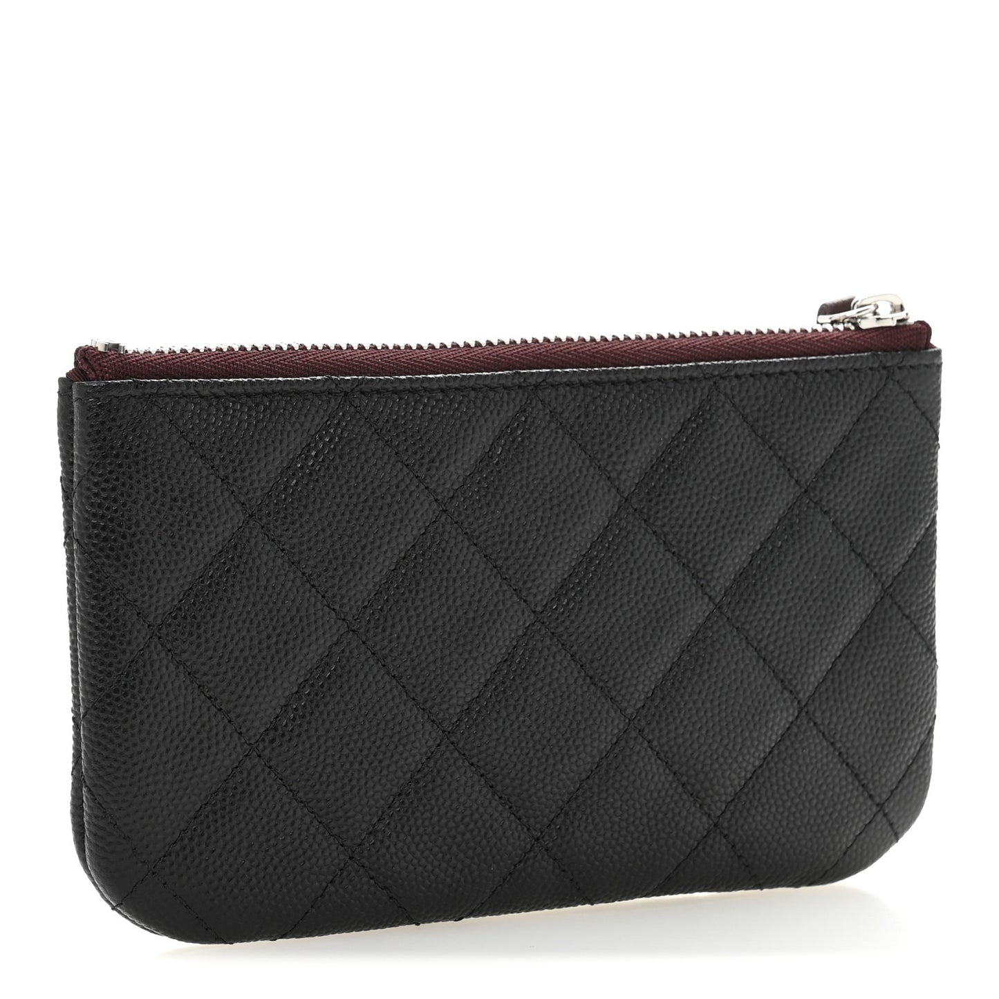 Caviar Quilted Small Cosmetic Case Black