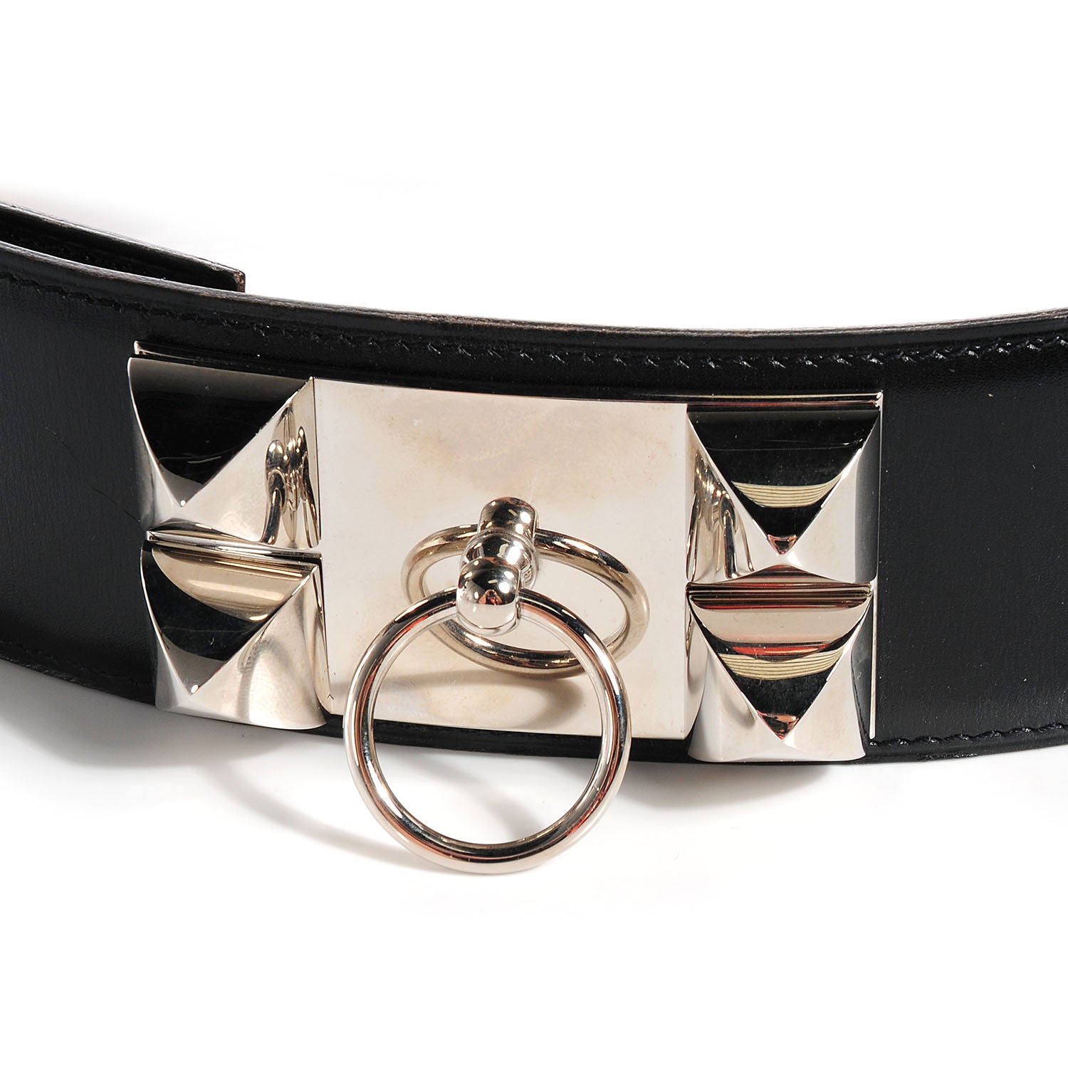 Hermes Box Collier De Chien CDC Belt 85 Noir 4 of 6