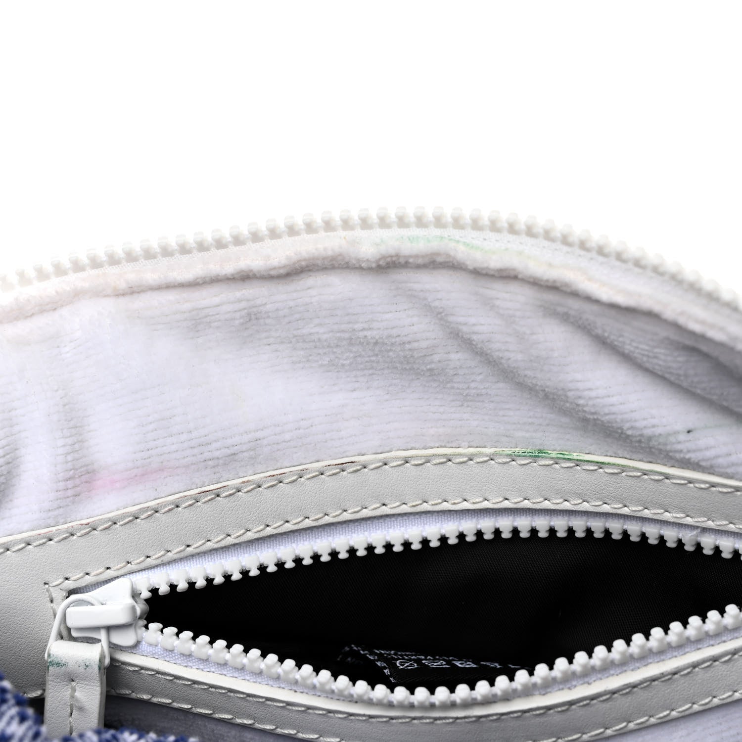 Chanel Terry Cotton Resin Chain Fizzy Hobo Blue White 12 of 12