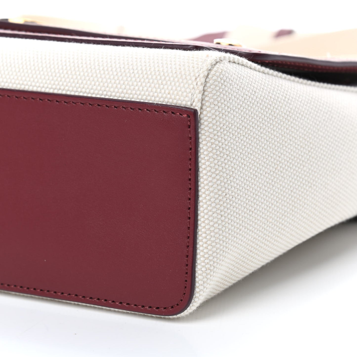 Canvas Horseferry Print Note Crossbody Bag Natural Tan Fiery Red