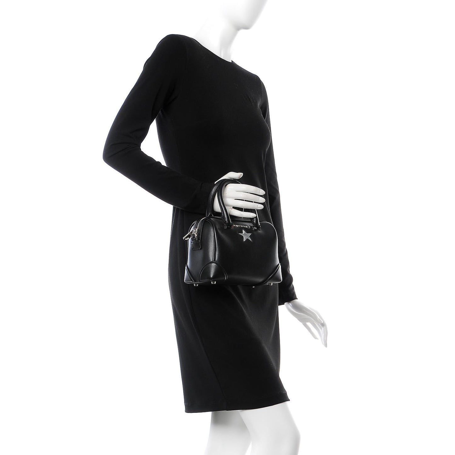 Calfskin Star Micro Lucrezia Black Silver
