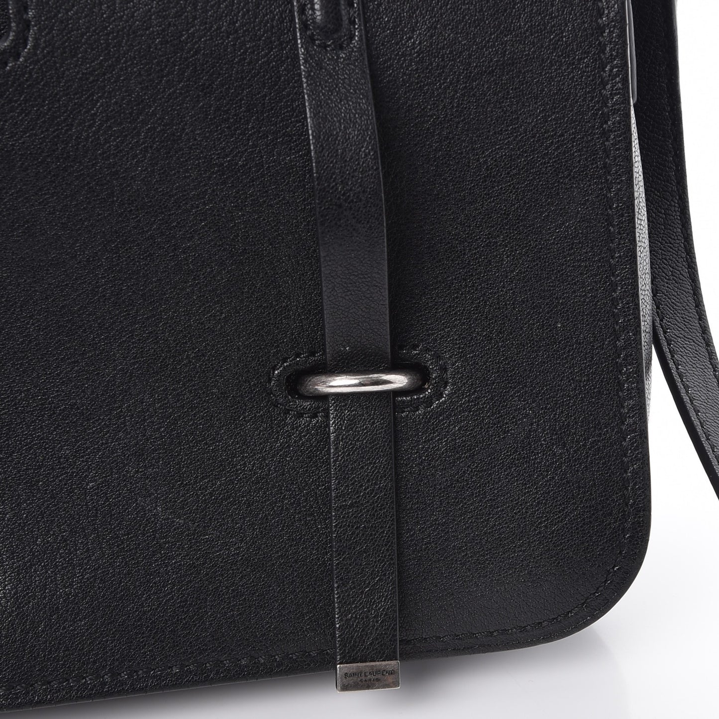 Lambskin Large Charlotte Messenger Bag Black