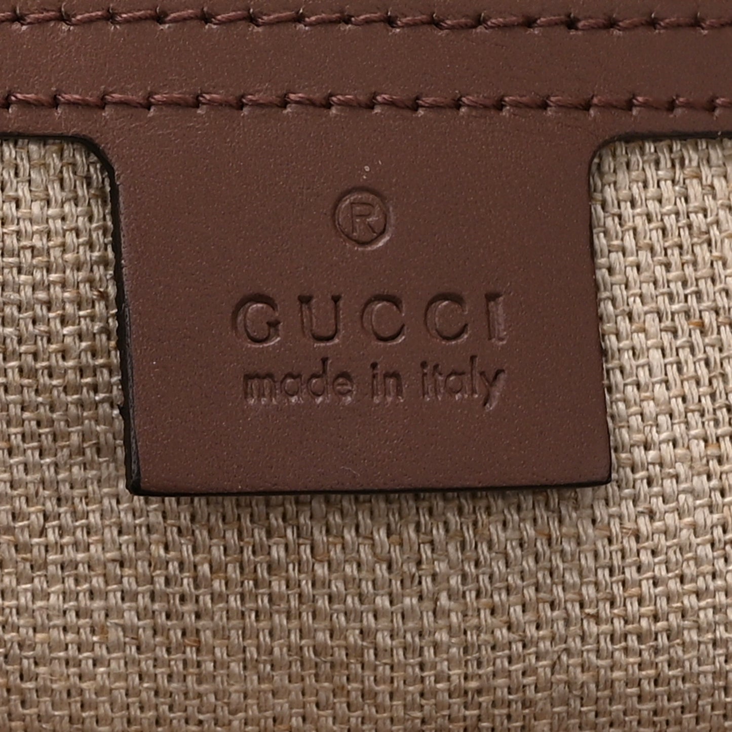 Canvas Calfskin Small Craft Tote Brown