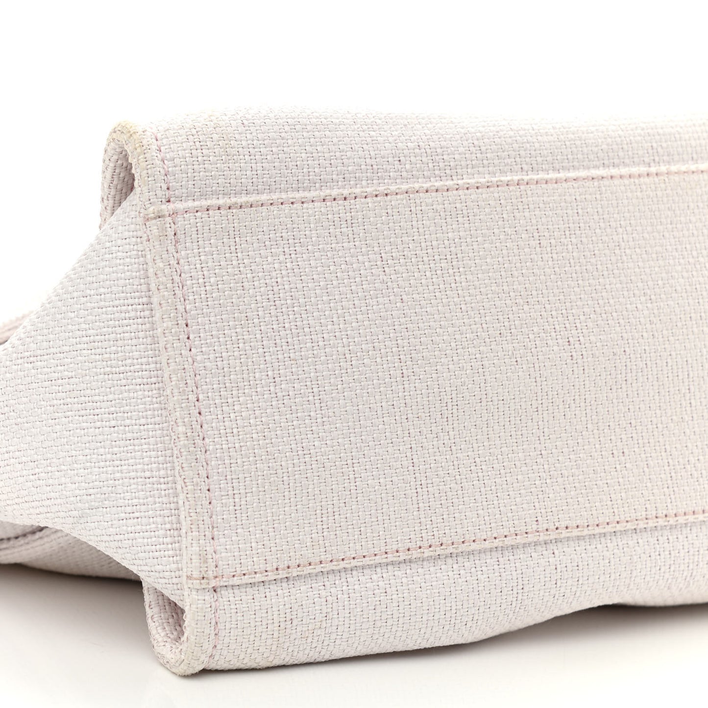 Canvas Large Deauville Tote White Pink