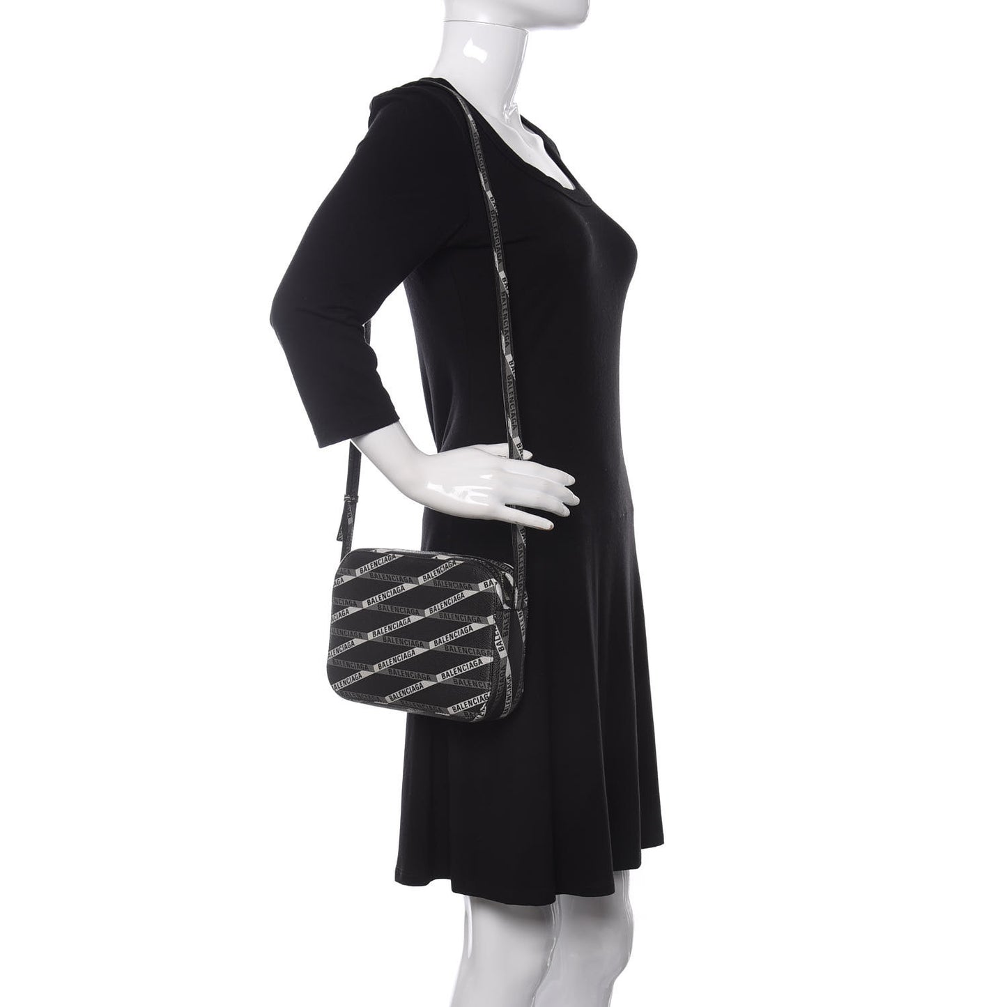 Coated Canvas Losange Monogram S Camera Bag Black Grey