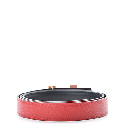 Hermes Epsom Swift 24mm Constance Belt 90 Rouge Casaque Black 3 of 7