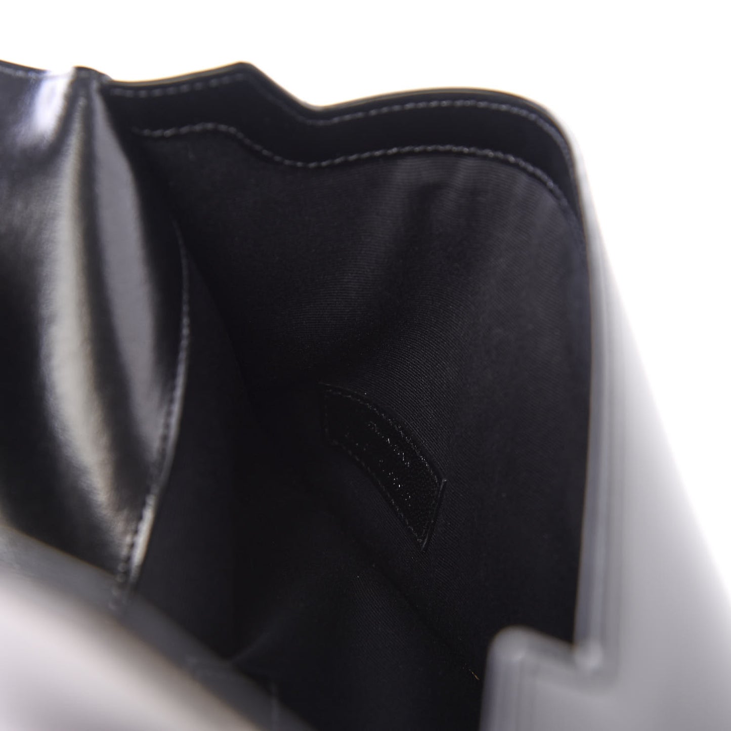 Smooth Shiny Calfskin Monogram Uptown Pouch Black