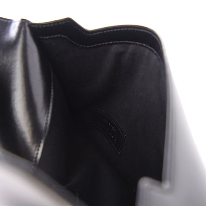 Saint Laurent Smooth Shiny Calfskin Monogram Uptown Pouch Black 6 of 7