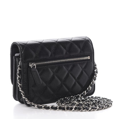 Chanel Caviar Quilted Mini Wallet On Chain WOC Black 3 of 11