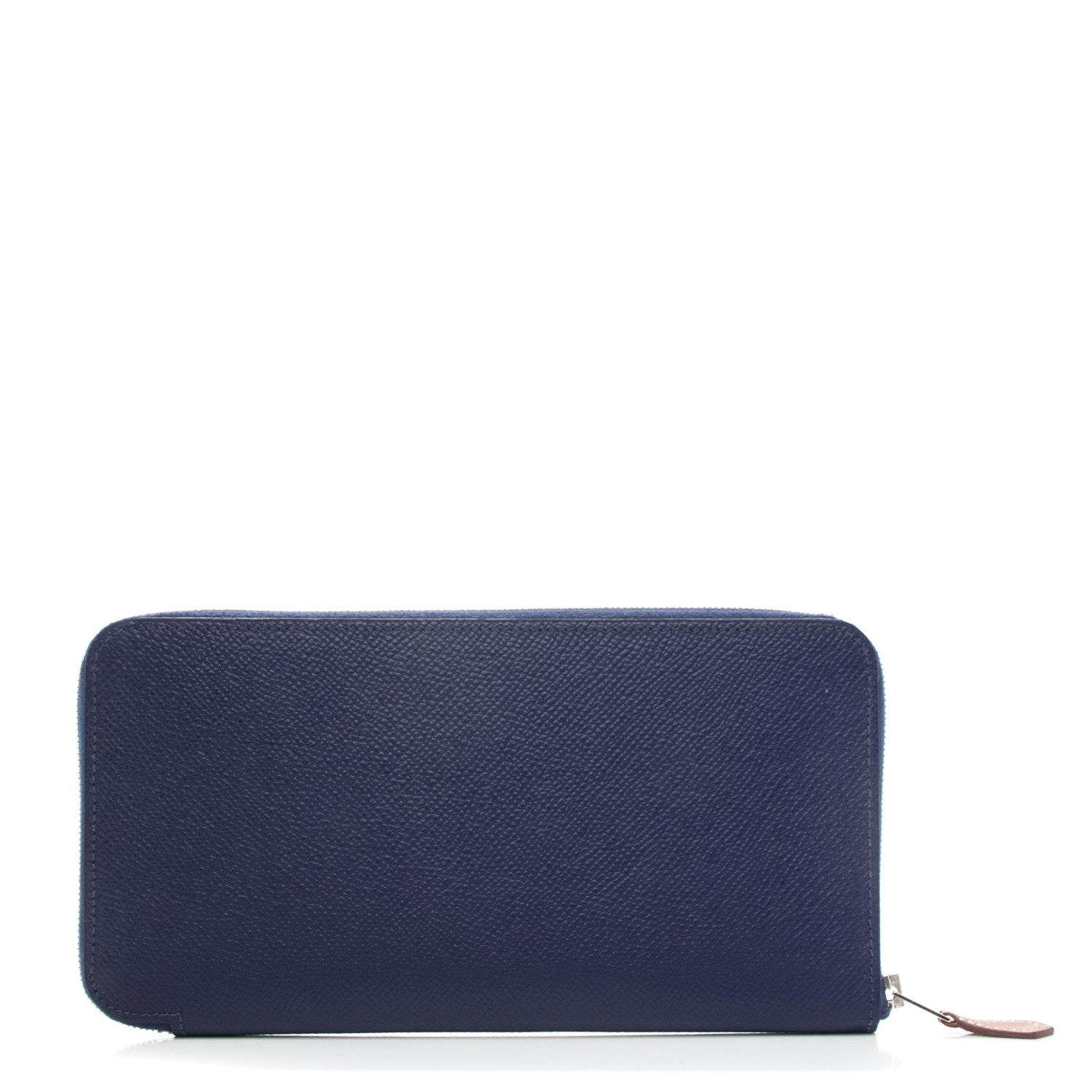 Hermes Epsom Silk'In Wallet Bleu Saphir Fauve Lime 1 of 7