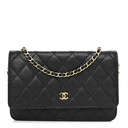 Chanel Caviar Quilted Wallet on Chain WOC Black 1 of 12