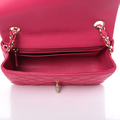Chanel Lambskin Quilted Mini Rectangular Flap Fuchsia 5 of 11