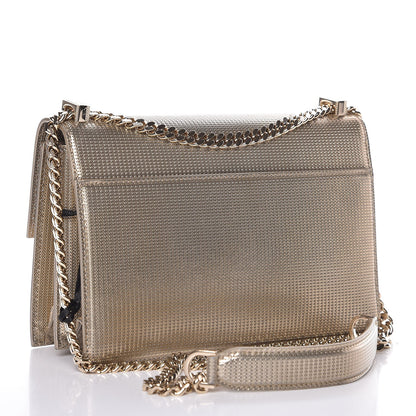 Versace Metallic Diamante Flap Shoulder Bag Gold 3 of 6