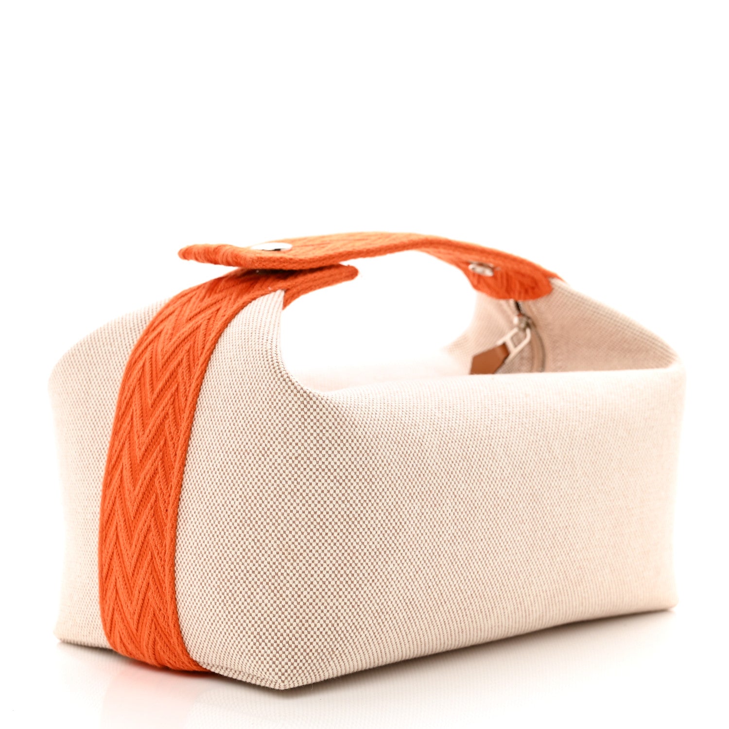 Hermes Canvas Small Bride-A-Brac Pouch Natural Orange 3 of 6