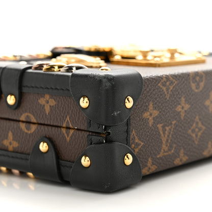 Louis Vuitton LOUIS VUITTON Monogram Studded Petite Malle Black 8 of 17