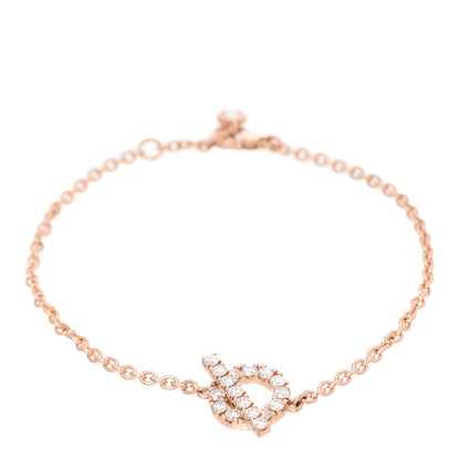 Hermes 18K Rose Gold Diamond Finesse Bracelet ST 1 of 5