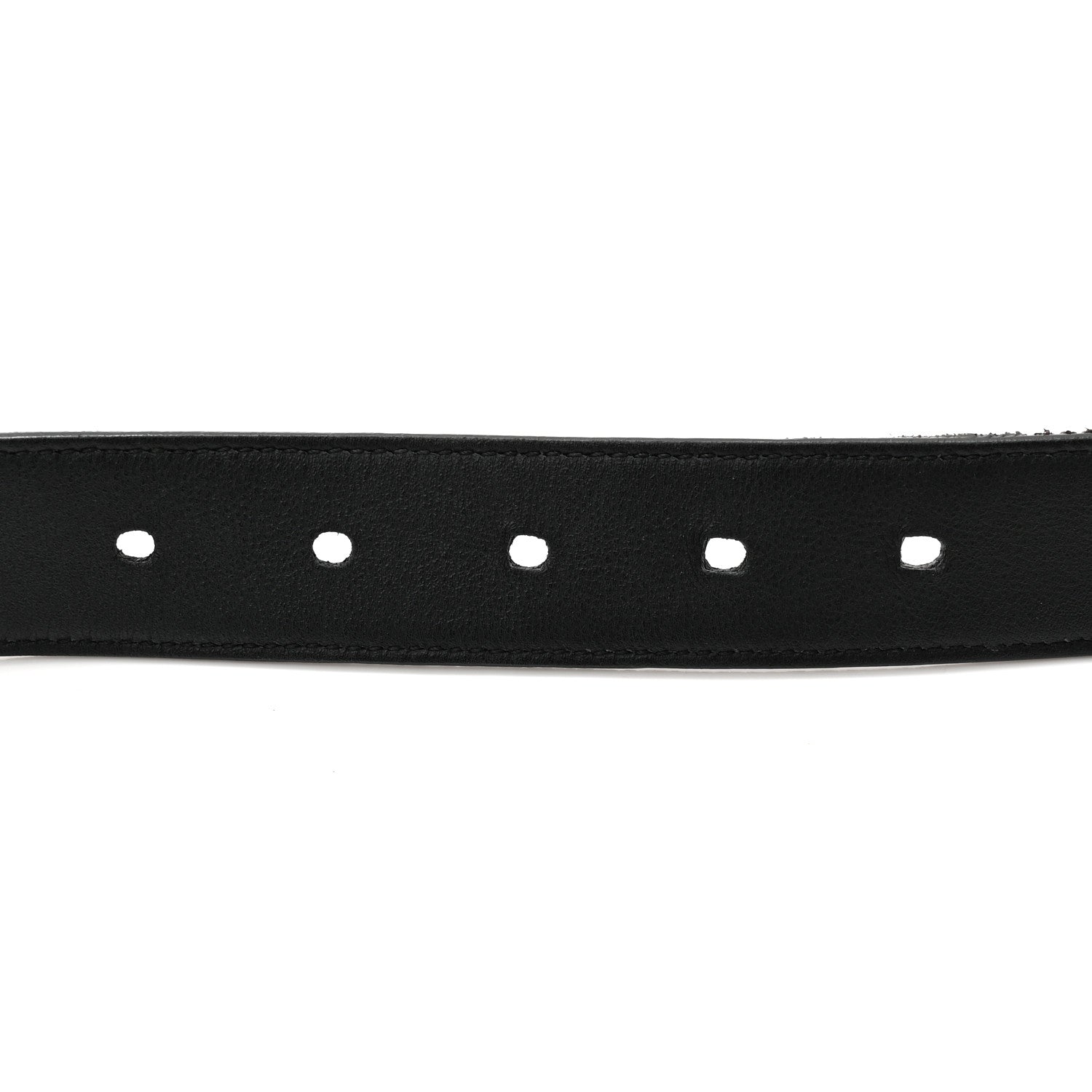 Saint Laurent Grained Calfskin Monogram Cassandre Square Buckle Belt 90 36 Black 5 of 7