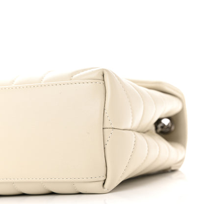 Saint Laurent Calfskin Y Quilted Monogram Small Loulou Chain Satchel Crema Soft 9 of 11