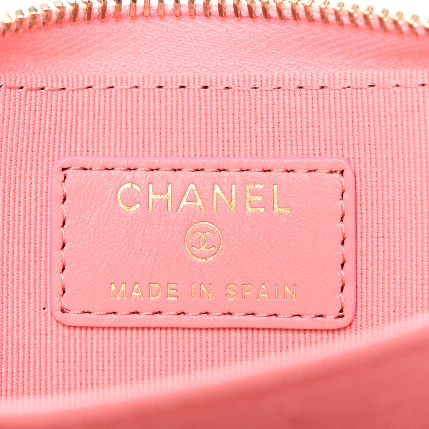 Chanel Caviar Quilted Zip Coin Purse Pink 6 of 9