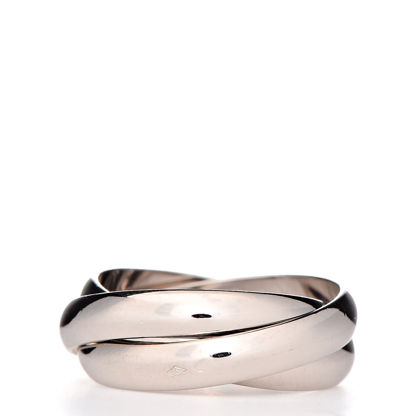 18K White Gold Classic Trinity Ring 52 6