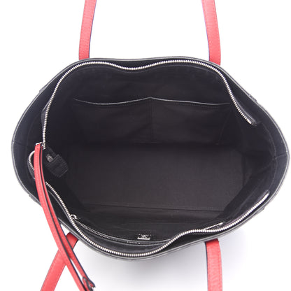 MCM Calfskin Ottomar Monogram Medium Klara Shopper Tote Black 4 of 12