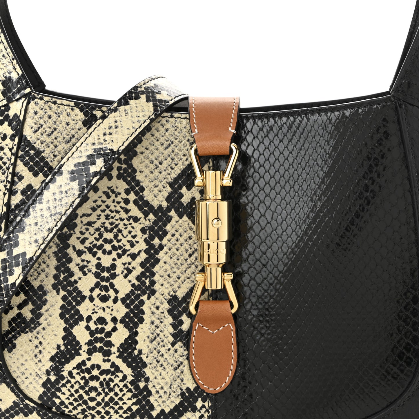 Snakeskin Small Jackie 1961 Hobo Black Beige
