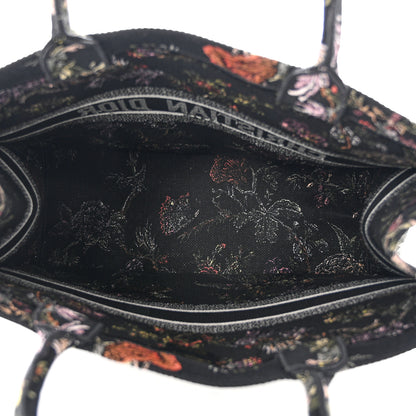 Christian Dior Canvas Embroidered Large Book Tote Black Multicolor 5 of 10