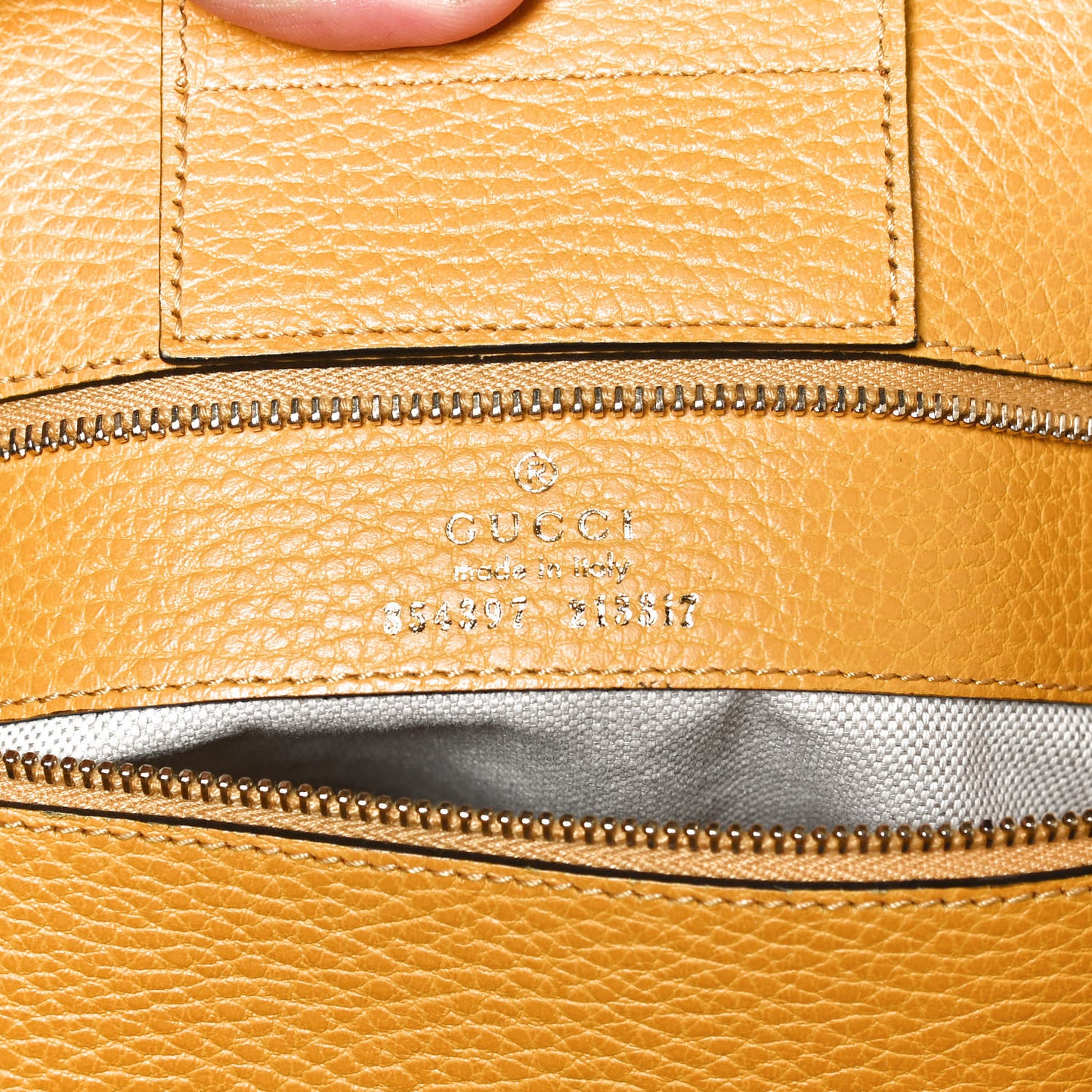 Dollar Calfskin Medium Swing Tote Yellow