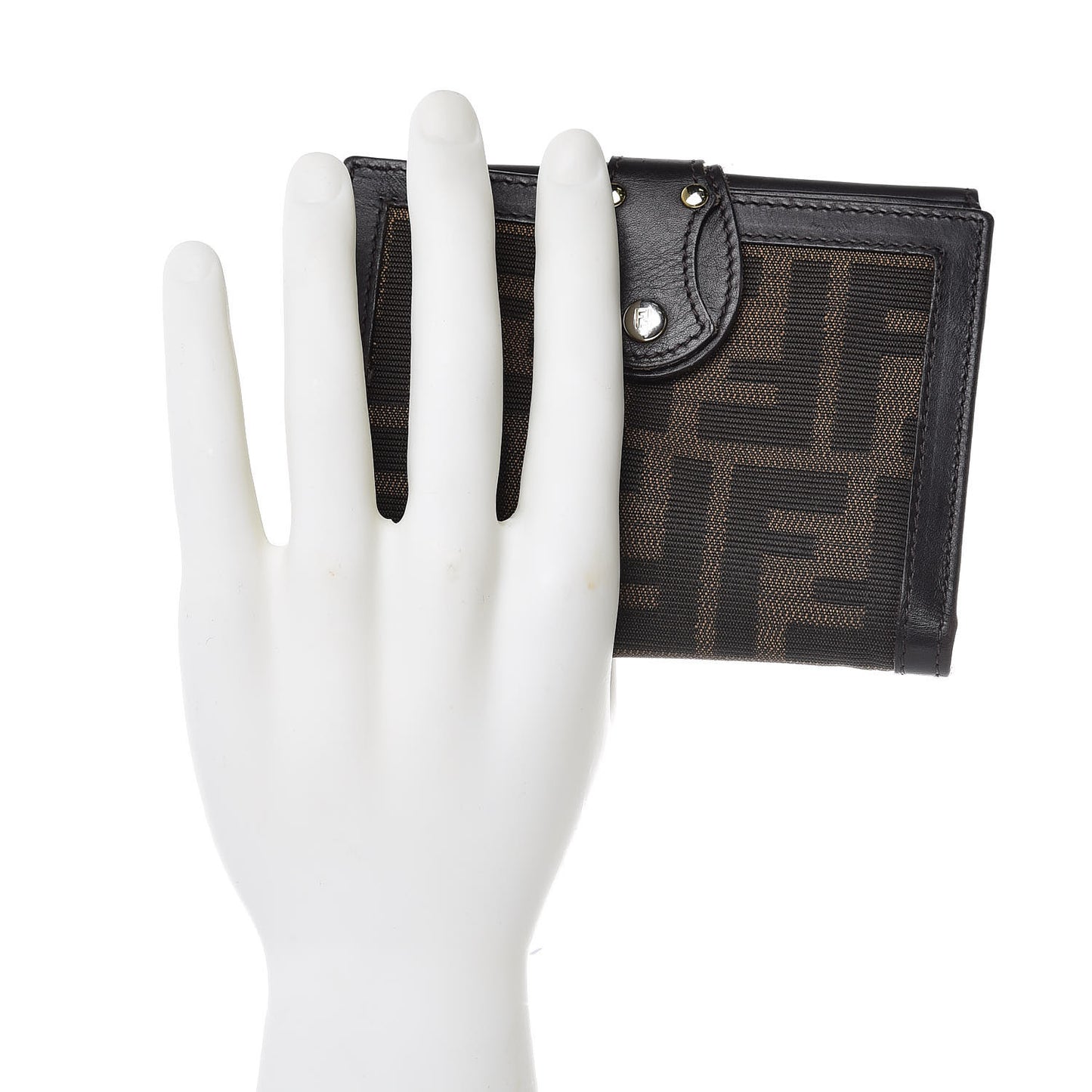Zucca Cuoio Lucido Compact Wallet Tobacco Moro