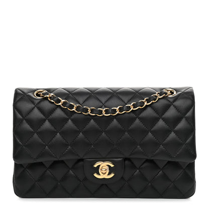 Chanel Lambskin Quilted Medium Double Flap Black 1 of 12