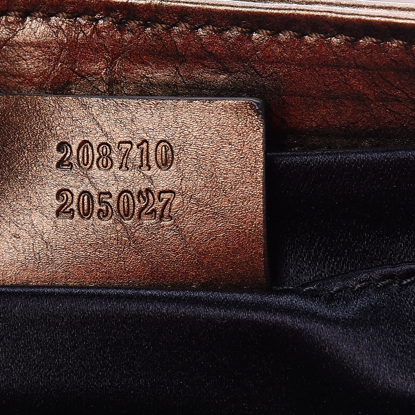 Metallic Calfskin Babouska Clutch Bronze