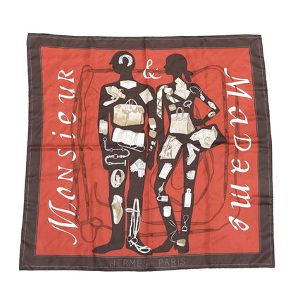 Hermes Silk Monsieur et Madame Shawl 140 1 of 5