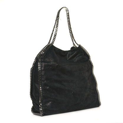 Stella McCartney Metallic Shaggy Deer Big Falabella Tote Black 2 of 11