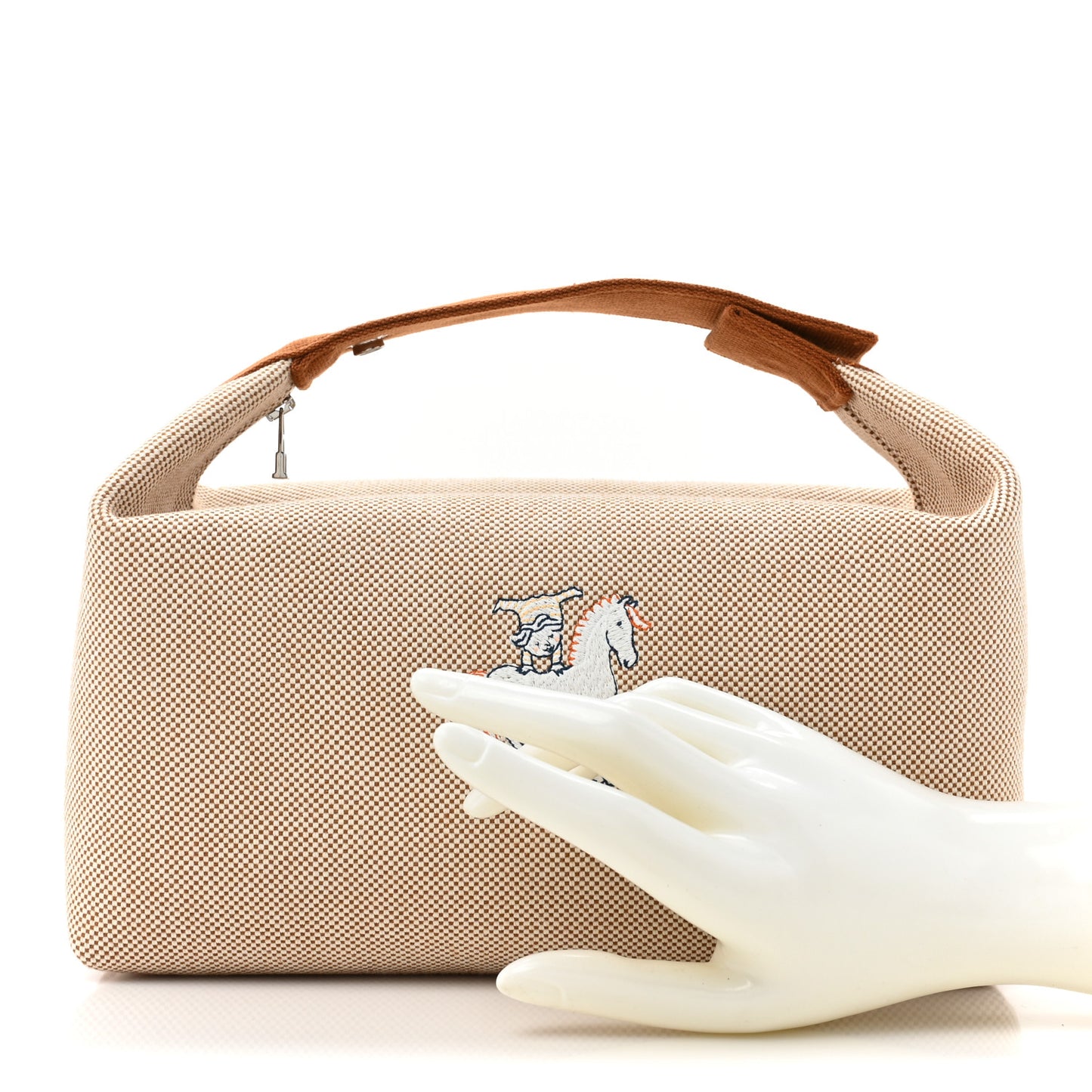 Canvas Large Bride-A-Brac Cabriole Case Biscuit