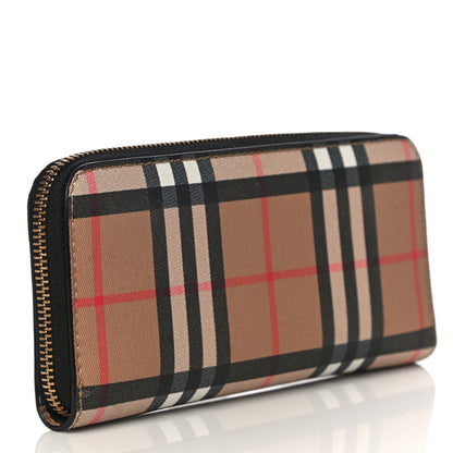Burberry Vintage Check Elmore Zip Around Wallet Black 3 of 11
